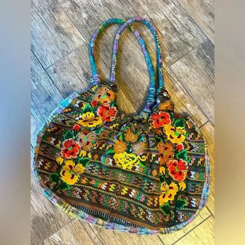 Embroidered hobo bag gorgeous fall eucalyptus